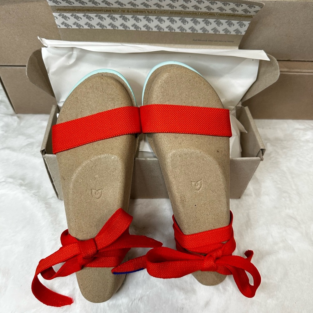 Rothy’s Picnic Wrap Orange Knit Sandals Women. Multiple sizes Available.